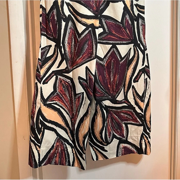 NWT Salvatore Ferragamo Toni Plum Printed Pants with Leather Belt Size 40 (4) - Picture 8 of 16